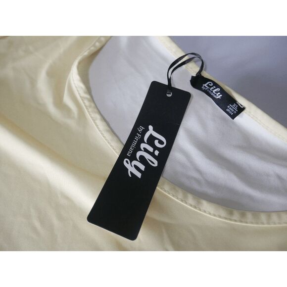 Yellow & Blue Floral Ruffle Dolman Tunic XL #1820-C8 - Picture 8 of 10